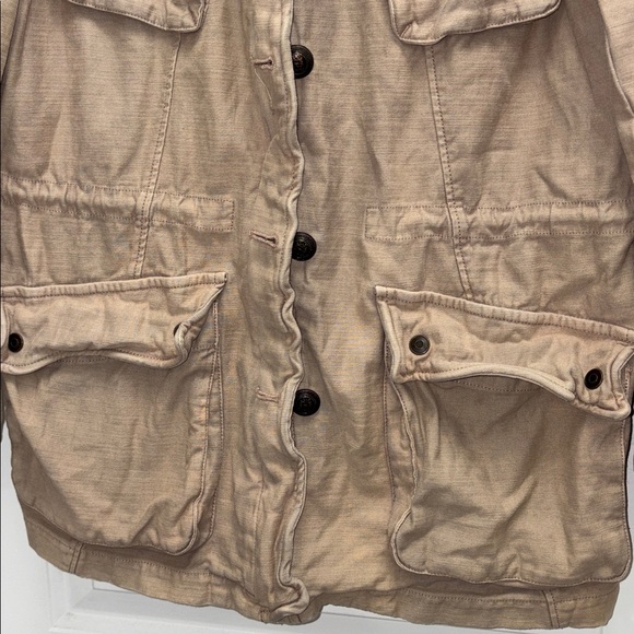 Free People Not Your Brothers Surplus Jacket Utility Tan Women's Oversized Small - Picture 8 of 11